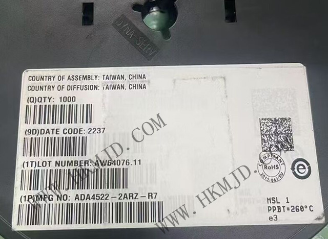 出售【ADI】低功耗運算放大器 ADA4522-2ARZ 55V、雙通道、零漂移運算放大器