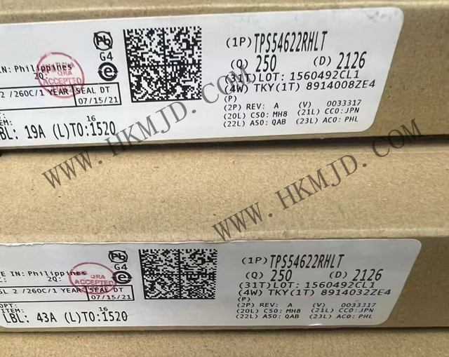 現(xiàn)貨供應(yīng)TI TPS54622RHLT 同步 SWIFT? 降壓轉(zhuǎn)換器，采用 VQFN 封裝