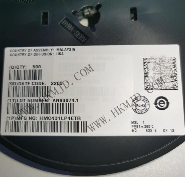 ADI HMC431LP4ETR GaAs InGaP HPT MMIC電壓控制振蕩器，帶緩沖放大器
