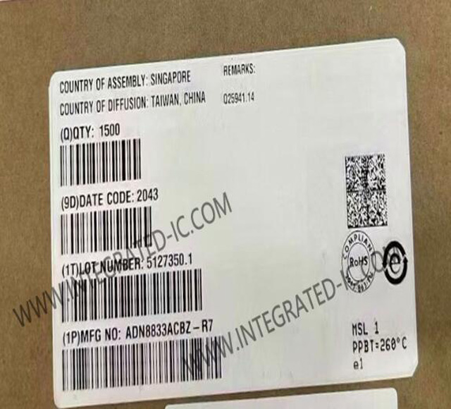 [供應(yīng)原裝] ADI ADN8833ACBZ 1A，熱電冷卻器(TEC)驅(qū)動器