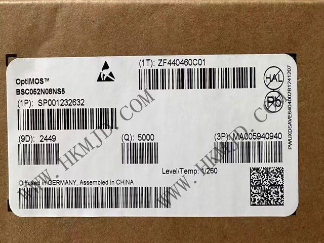 N溝道功率MOSFET BSC052N08NS5 OptiMOS? 5 80V 功率MOSFET，適用于電信應用