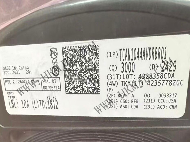 AEC-Q100認證：供應(yīng)（TI）CAN收發(fā)器 TCAN1044AVDRBRQ1 汽車級 CAN FD 收發(fā)器