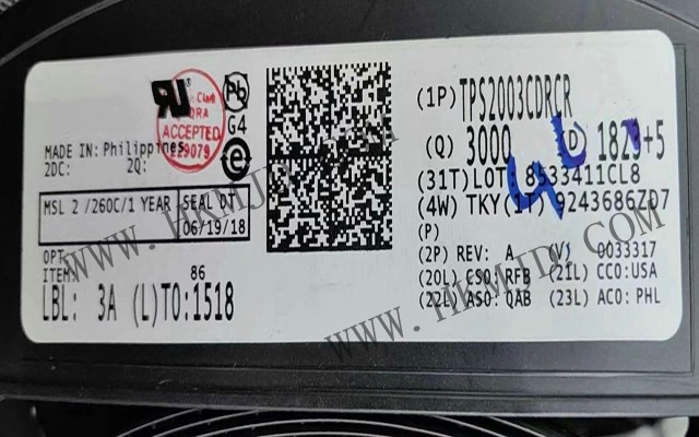 明佳達電子出售 TI (TPS2003CDRCR) 雙通道 USB 電源開關